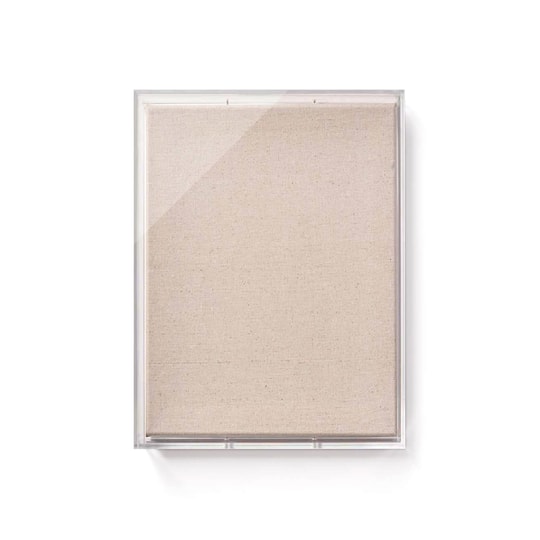 Wexel Art 3" Depth UV Grade Acrylic Shadowbox with Beige Linen Stretched Canvas